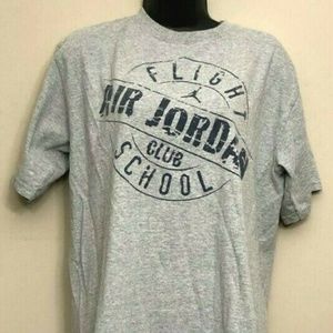 Nike Air Jordan Flight School Gray Short Sleeve T-